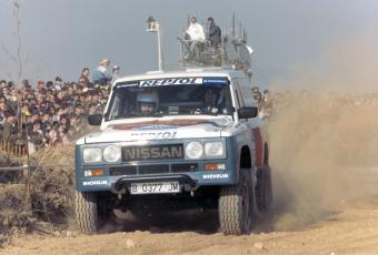 Jorge Bäbler-Josep Autet (Nissan Patrol). París-Barcelona-Túnez-Dakar 1989